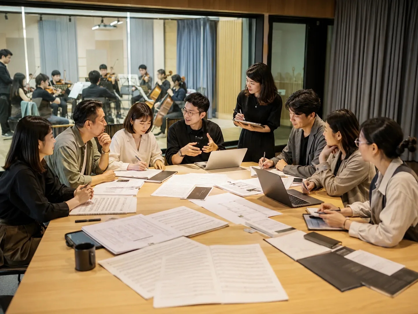 基金會專業團隊進行音樂教育專案協作會議