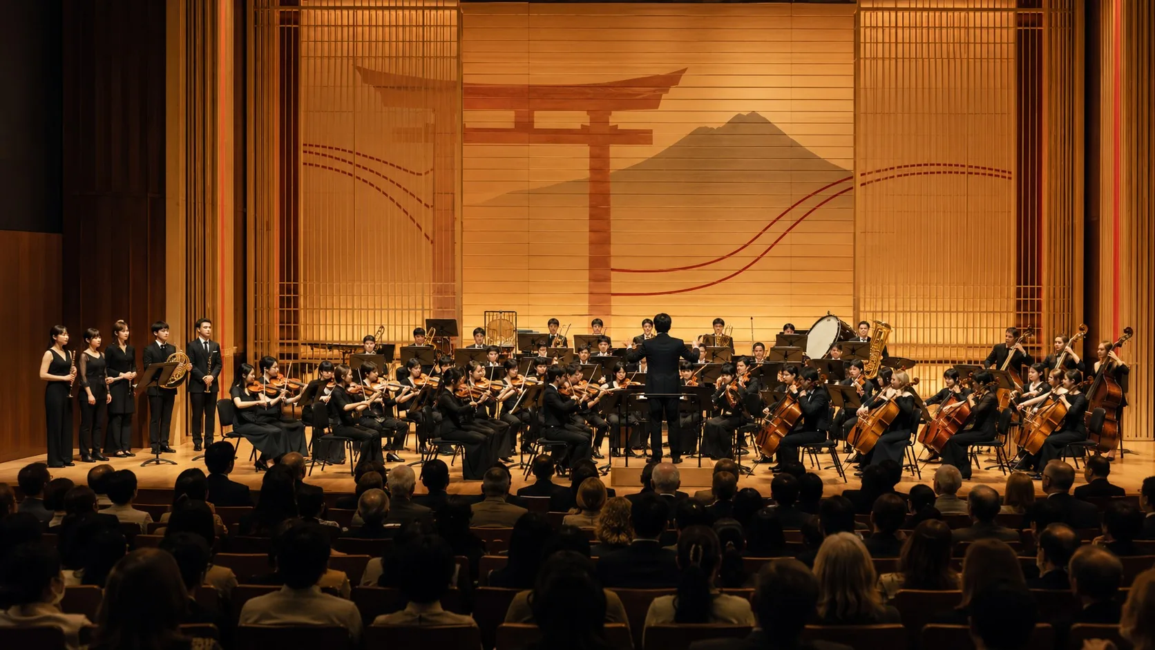 京都年度音樂祭正式舞台與弦樂團展演情境